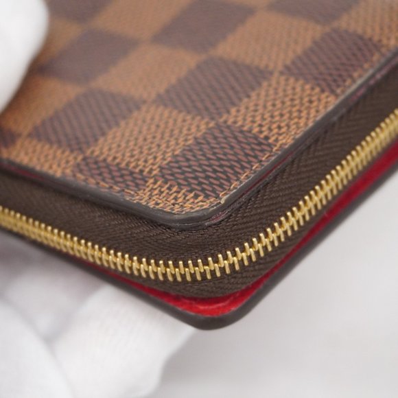 Louis Vuitton Wallet Damier Portefeuille Lou N60500 Red Ebene Ladies - Picture 9 of 15